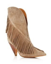 Sigerson Morrison Giliana Suede Fringe Western Booties at Bloomingdales